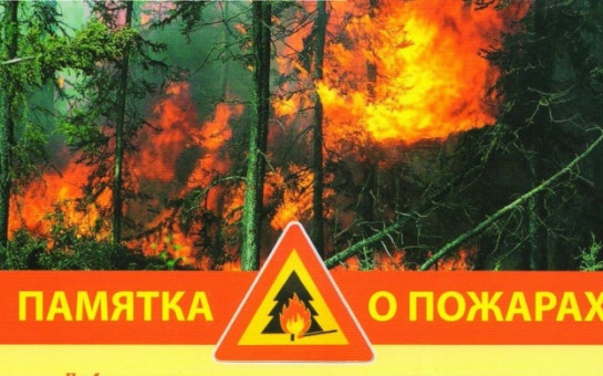 Памятка по правилам пожарной безопасности в летний период. 